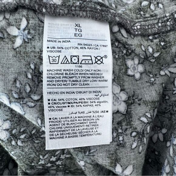 Old Navy Boho Spirit Dress Floral Green Pockets Shabby Chic SZ XL - Picture 13 of 15